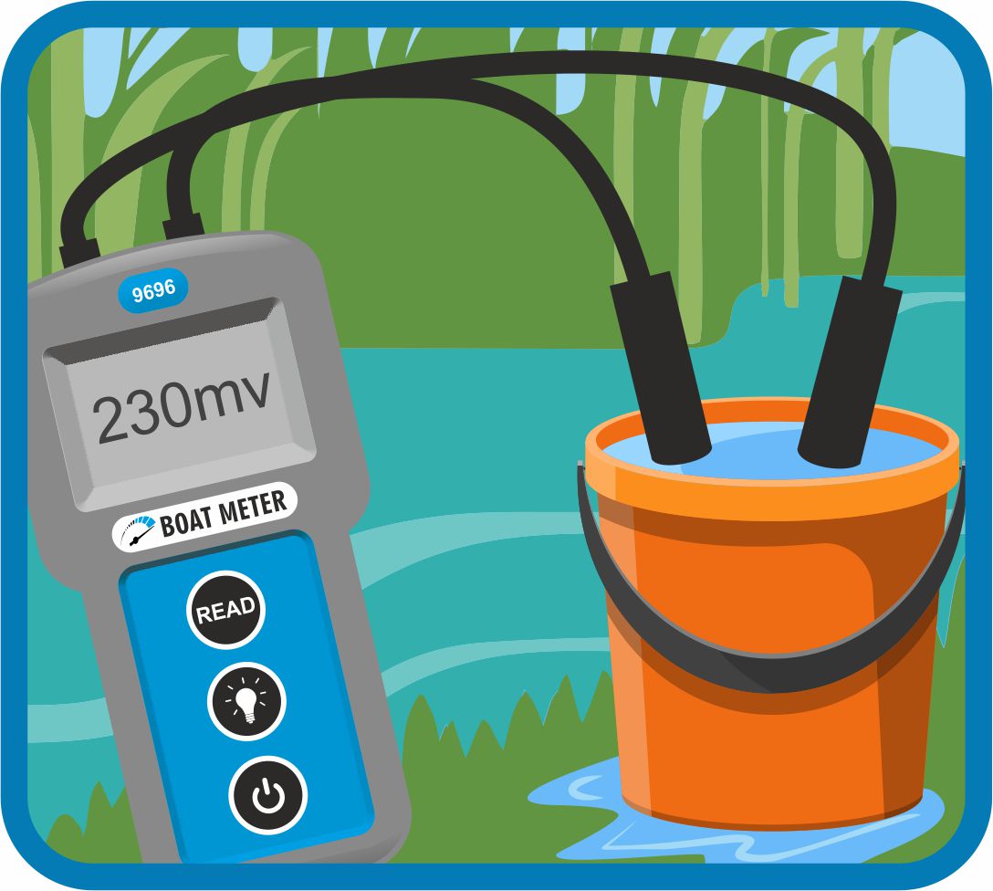 measure water redox in bucket